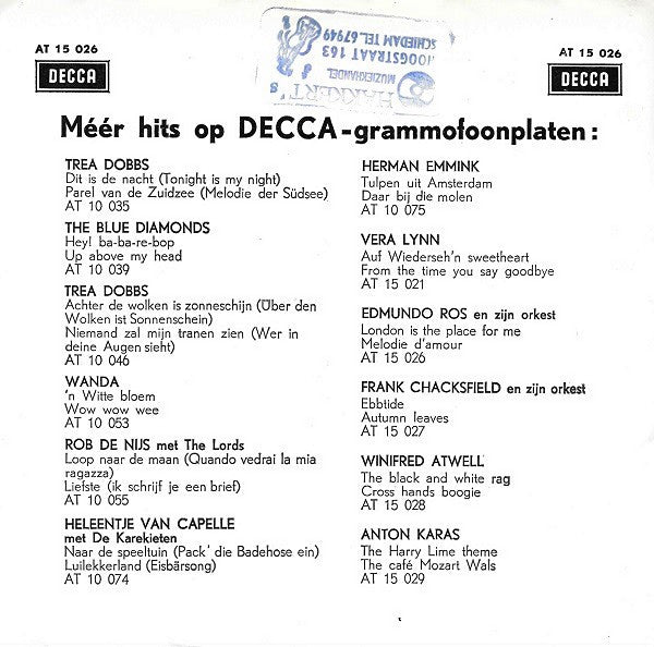 Edmundo Ros & His Orchestra : London Is The Place For Me / Melodie D'amour (7", Single)