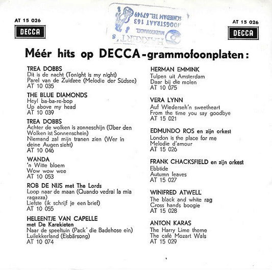Edmundo Ros & His Orchestra : London Is The Place For Me / Melodie D'amour (7", Single)