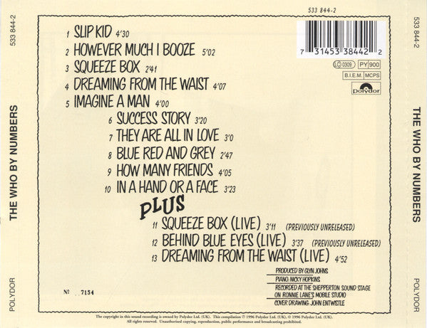 The Who : The Who By Numbers (CD, Album, RE, RM)