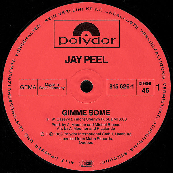 Jay - Peel : Gimme Some / Reflections (12")