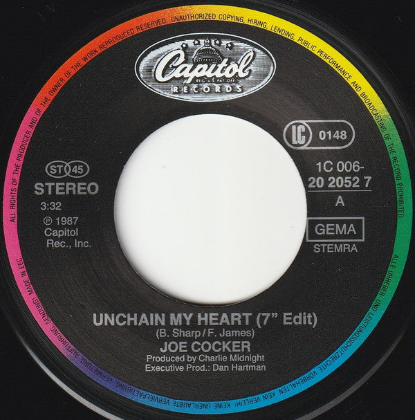 Joe Cocker : Unchain My Heart (7", Single)