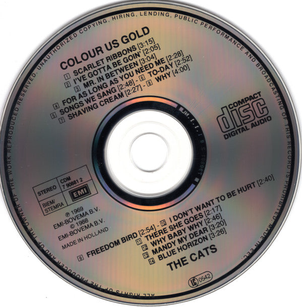 The Cats : Colour Us Gold (CD, Album, RE)