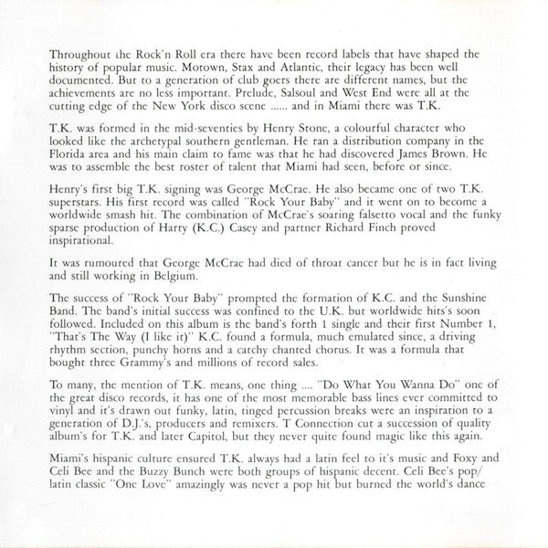 Various : The Best Of T.K. Volume 1 (CD, Comp)
