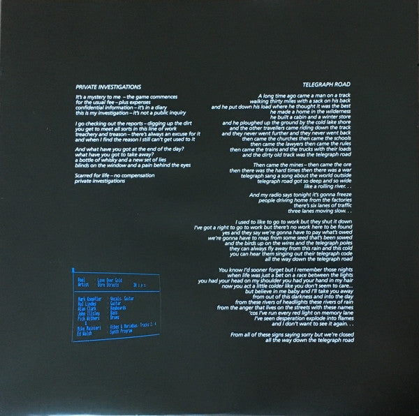 Dire Straits : Love Over Gold (LP, Album, RE, 180)