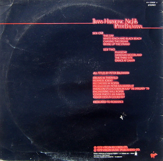Peter Baumann : Trans Harmonic Nights (LP, Album)