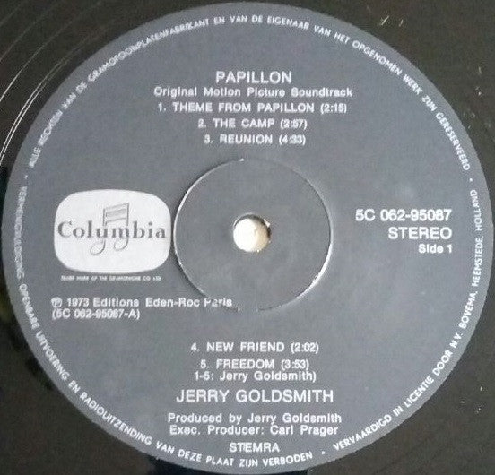 Jerry Goldsmith : Papillon (Original Motion Picture Soundtrack) (LP, Album)