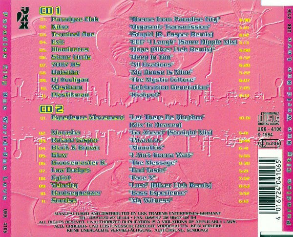 Various : Paradise City: One World - One Love (2xCD, Comp)