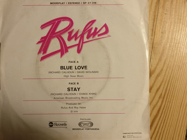 Rufus, Chaka Khan : Blue Love (7")
