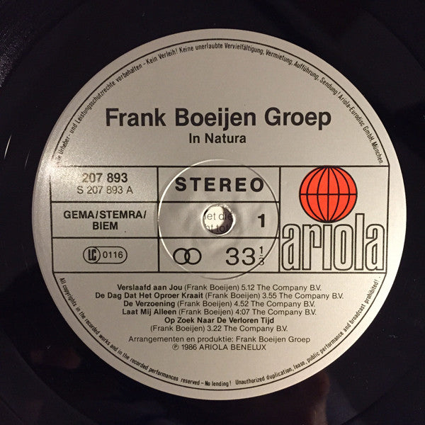 Frank Boeijen Groep : In Natura (LP, Album)