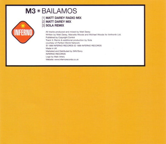 M3 : Bailamos (CD, Single)