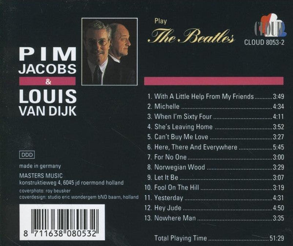 Pim Jacobs & Louis van Dijk : Play The Beatles (CD, Album)