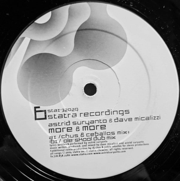 Astrid Suryanto & Dave Micalizzi : More & More (Remixes) (12", Promo)