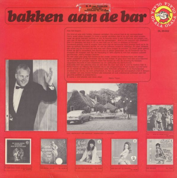 Harry Touw : Bakken Aan De Bar (LP, Album)