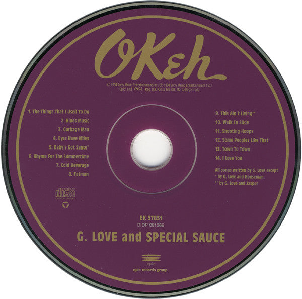 G. Love & Special Sauce : G. Love And Special Sauce (CD, Album)