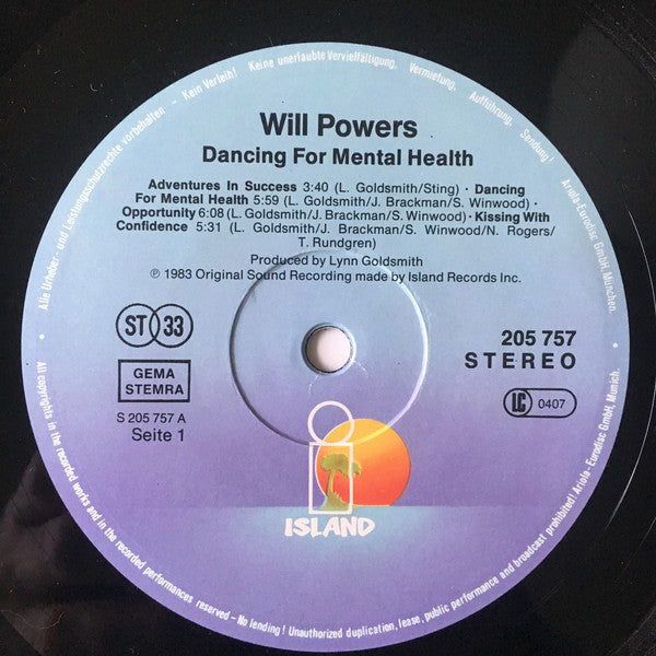 Will Powers : Dancing For Mental Health (LP, Album)