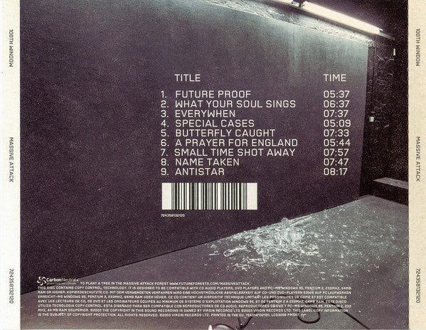 Massive Attack : 100th Window (CD, Album, Copy Prot.)