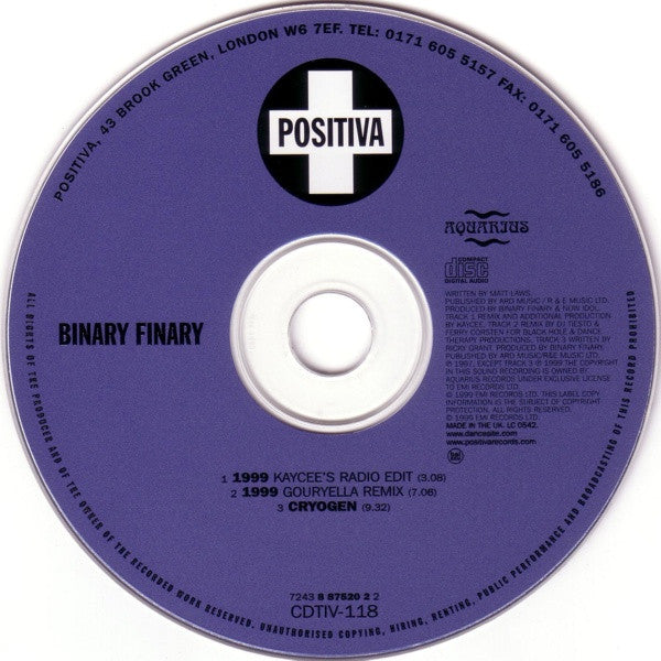 Binary Finary : 1999 (CD, Single, CD1)