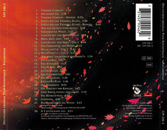 Alan Menken, Stephen Schwartz : Pocahontas (Film Soundtrack • Deutsche Originalversion) (CD, Album, RE)