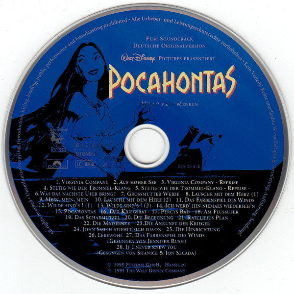 Alan Menken, Stephen Schwartz : Pocahontas (Film Soundtrack • Deutsche Originalversion) (CD, Album, RE)