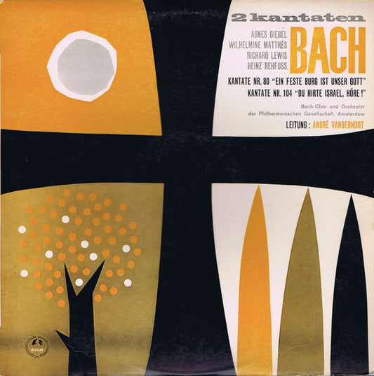 Johann Sebastian Bach, Agnes Giebel, Wilhelmine Matthes, Richard Lewis (3), Heinz Rehfuss, Koor Van De Nederlandse Bachvereniging Und Amsterdam Philharmonic Society Orchestra, André Vandernoot : 2 Kantaten (LP)