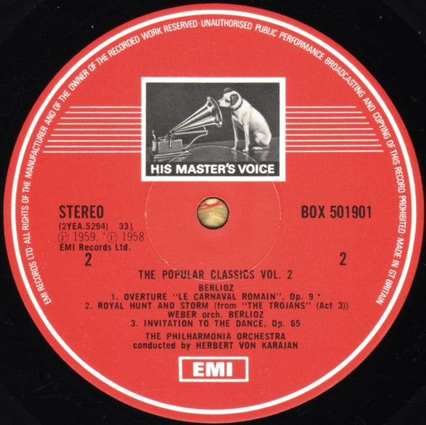 Herbert von Karajan, Philharmonia Orchestra : Karajan Conducts The Popular Classics Vol. 2 (5xLP, Comp + Box)
