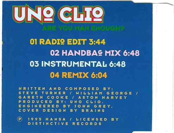 Uno Clio : Are You Man Enough? (CD, Maxi)