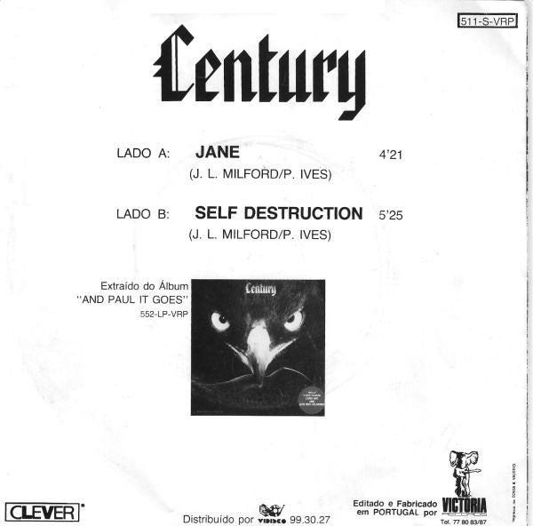 Century : Jane (7", Single)