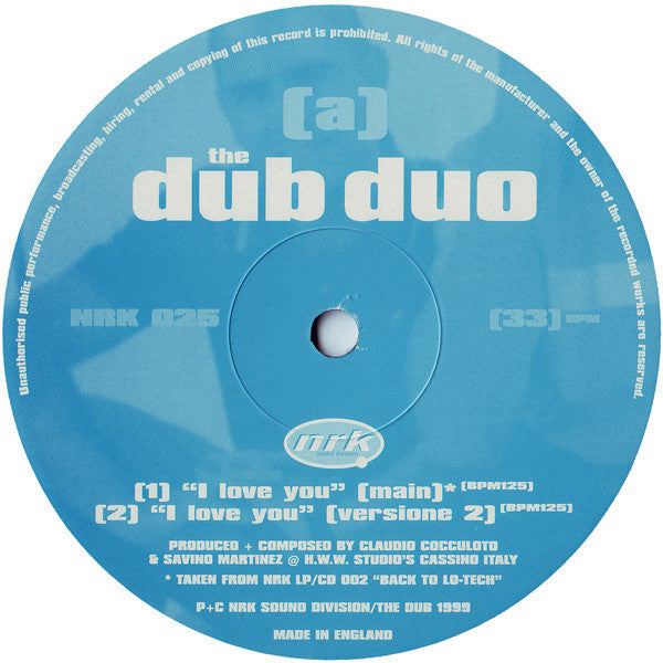 The Dub Duo : I Love You (12")
