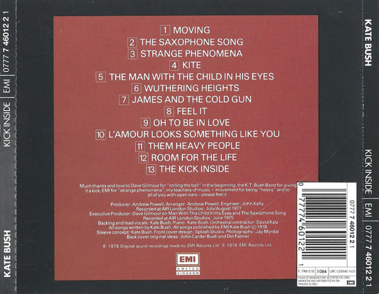 Kate Bush : The Kick Inside (CD, Album, RE)