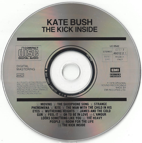 Kate Bush : The Kick Inside (CD, Album, RE)