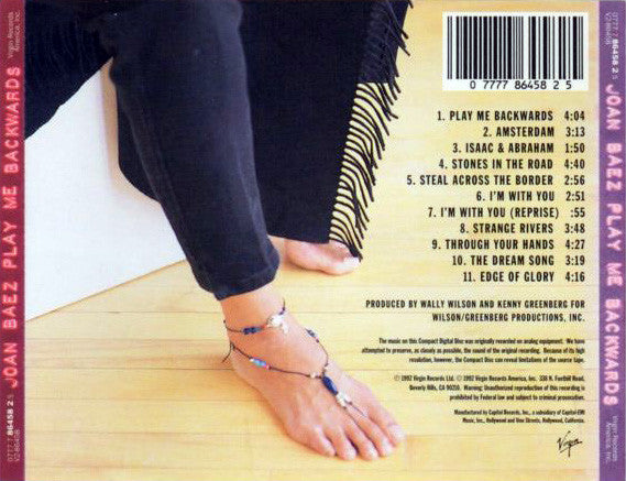 Joan Baez : Play Me Backwards (CD, Album)