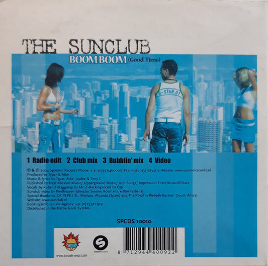 The Sunclub : Boom Boom (Good Time) (CD, Single, Enh)