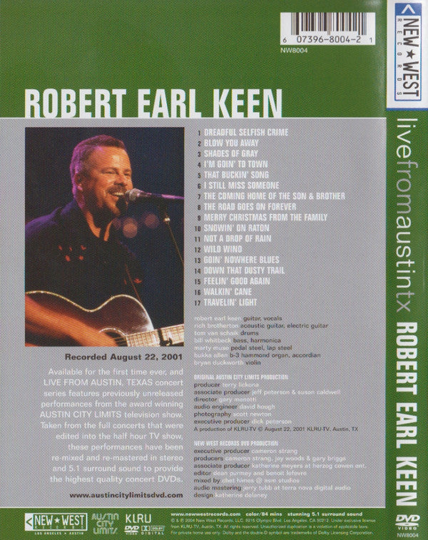 Robert Earl Keen : Live From Austin, TX (DVD-V)