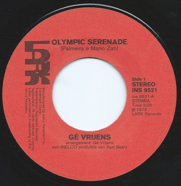 Gé Vrijens : Olympic Serenade (7", Single)