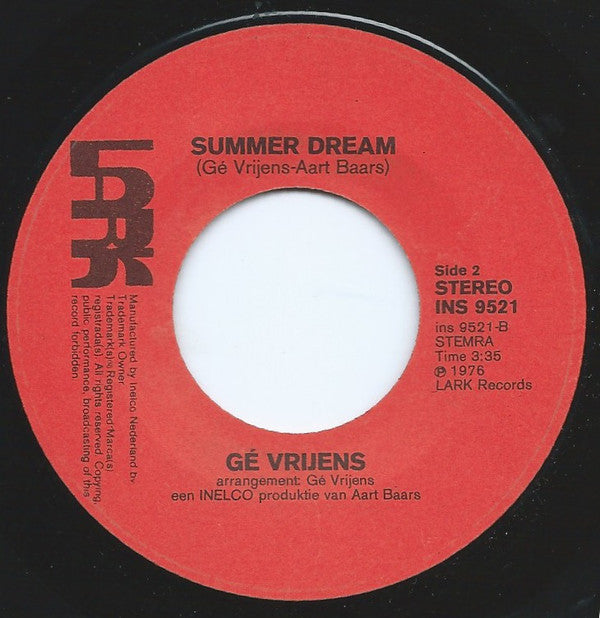 Gé Vrijens : Olympic Serenade (7", Single)
