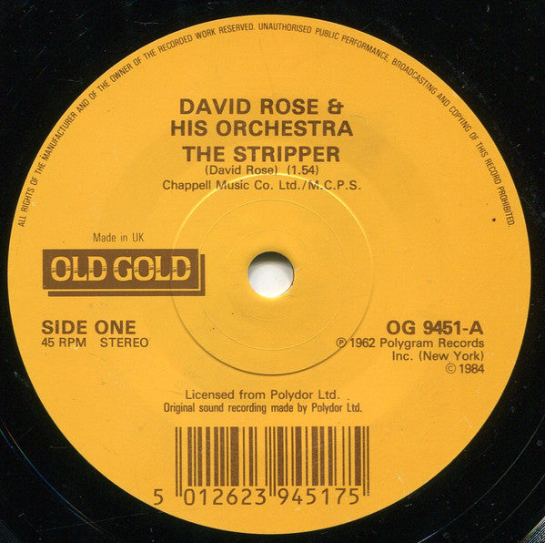 David Rose & His Orchestra / Ella Fitzgerald : The Stripper / Ev'ry Time We Say Goodbye (7", Single, Alt)