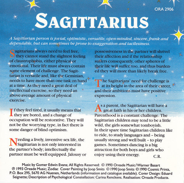 Gomer Edwin Evans : Sagittarius (CD, Album)