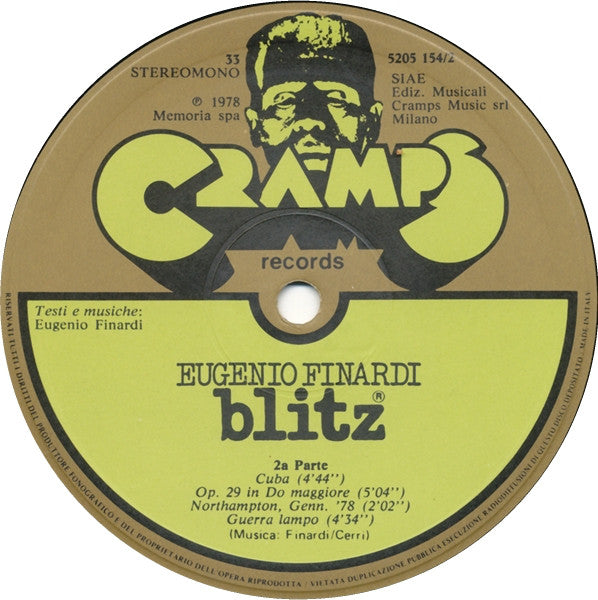 Eugenio Finardi : Blitz (LP, Album, Mono)