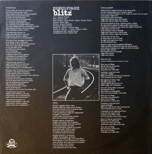 Eugenio Finardi : Blitz (LP, Album, Mono)