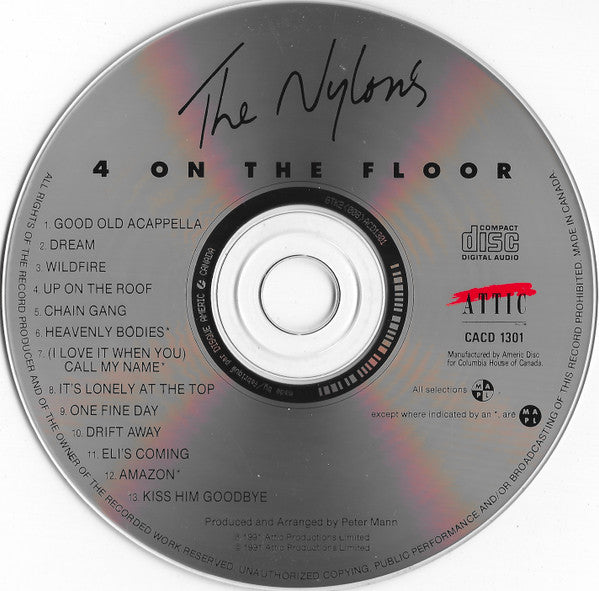 The Nylons : 4 On The Floor - Live In Concert (CD, Album, Club)