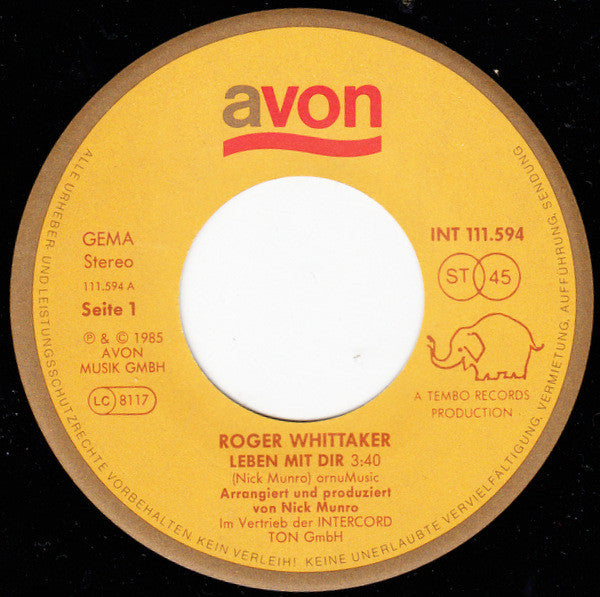 Roger Whittaker : Leben Mit Dir (7", Single)