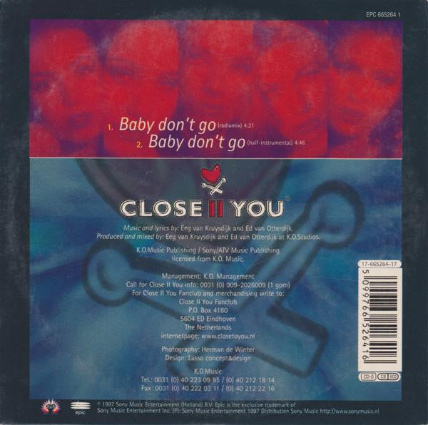 Close II You : Baby Don't Go (CD, Single)