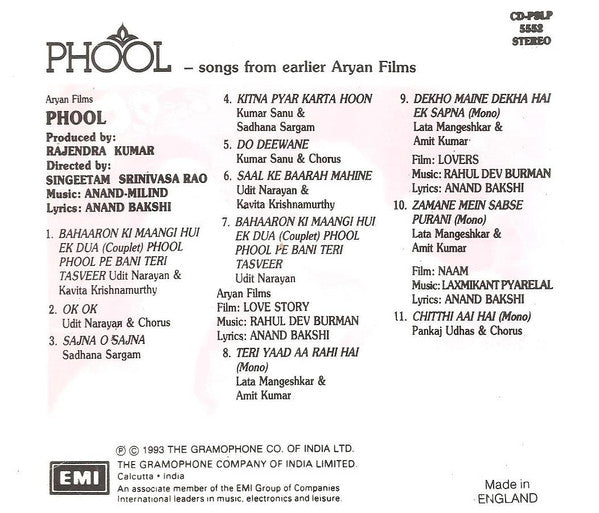 Anand Milind : Phool (CD)