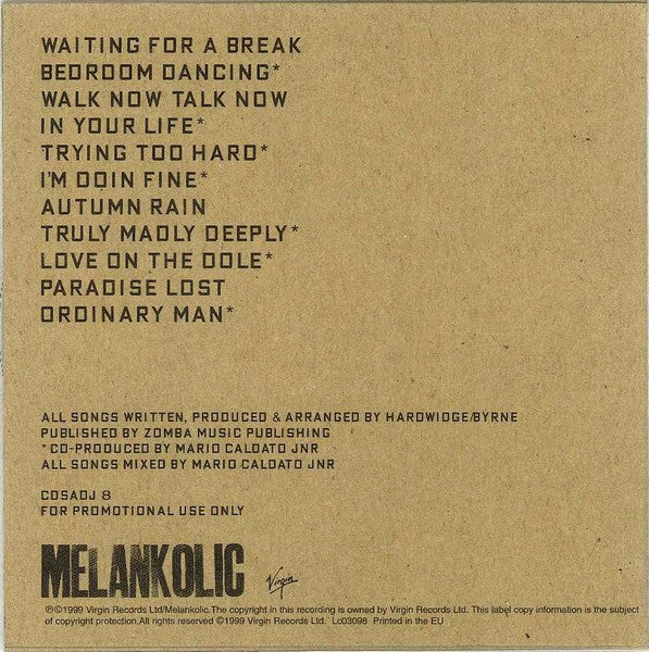 Day One : Ordinary Man (CD, Album, Promo)