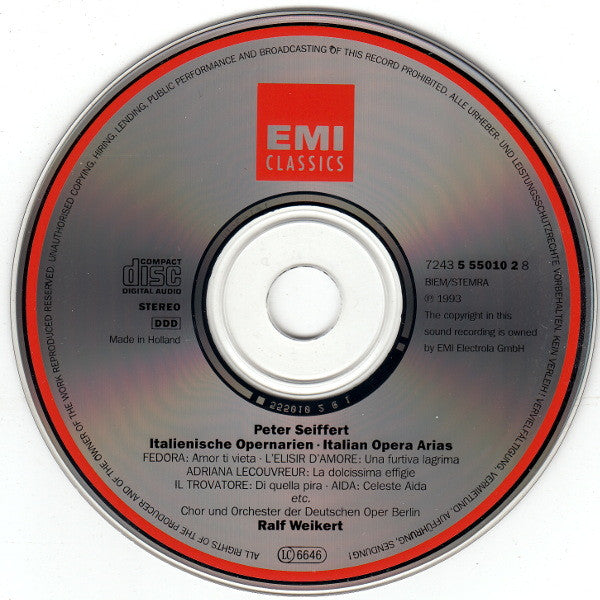 Peter Seiffert : Italienische Opernarien (CD)