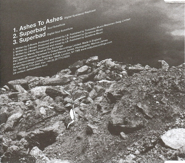 Lassigue Bendthaus : Ashes To Ashes (Digital Spacepop Replicant) (CD, Single)