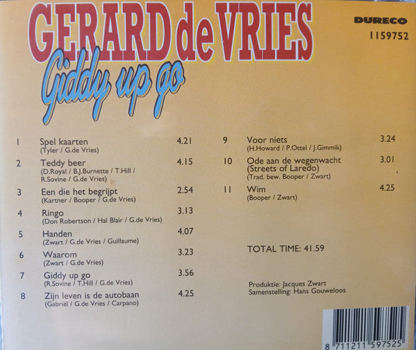 Gerard De Vries : Giddy Up Go (CD, Comp)