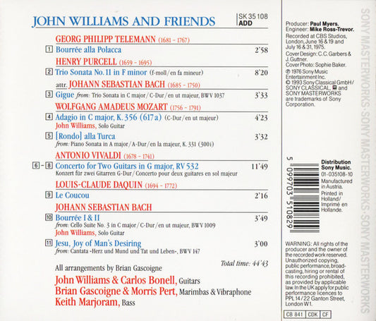 John Williams (7) : John Williams And Friends (CD, RE)