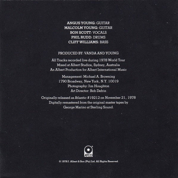 AC/DC : If You Want Blood You've Got It (CD, Album, RE, RM)