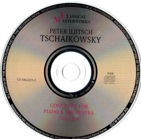 Pyotr Ilyich Tchaikovsky : Concerto Für Klavier & Orchester / For Piano & Orchestra No. 1, Op.23 Mozartiana Suite No. 4, Op. 61 (CD, Comp)